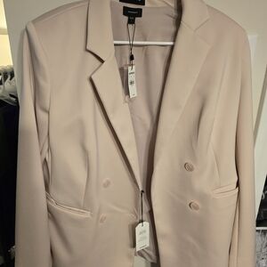Express Blush Pink Double-Breasted Blazer